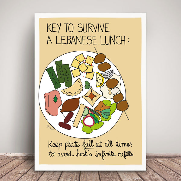 Surviving Lunch - Poster by Maya Zankoul