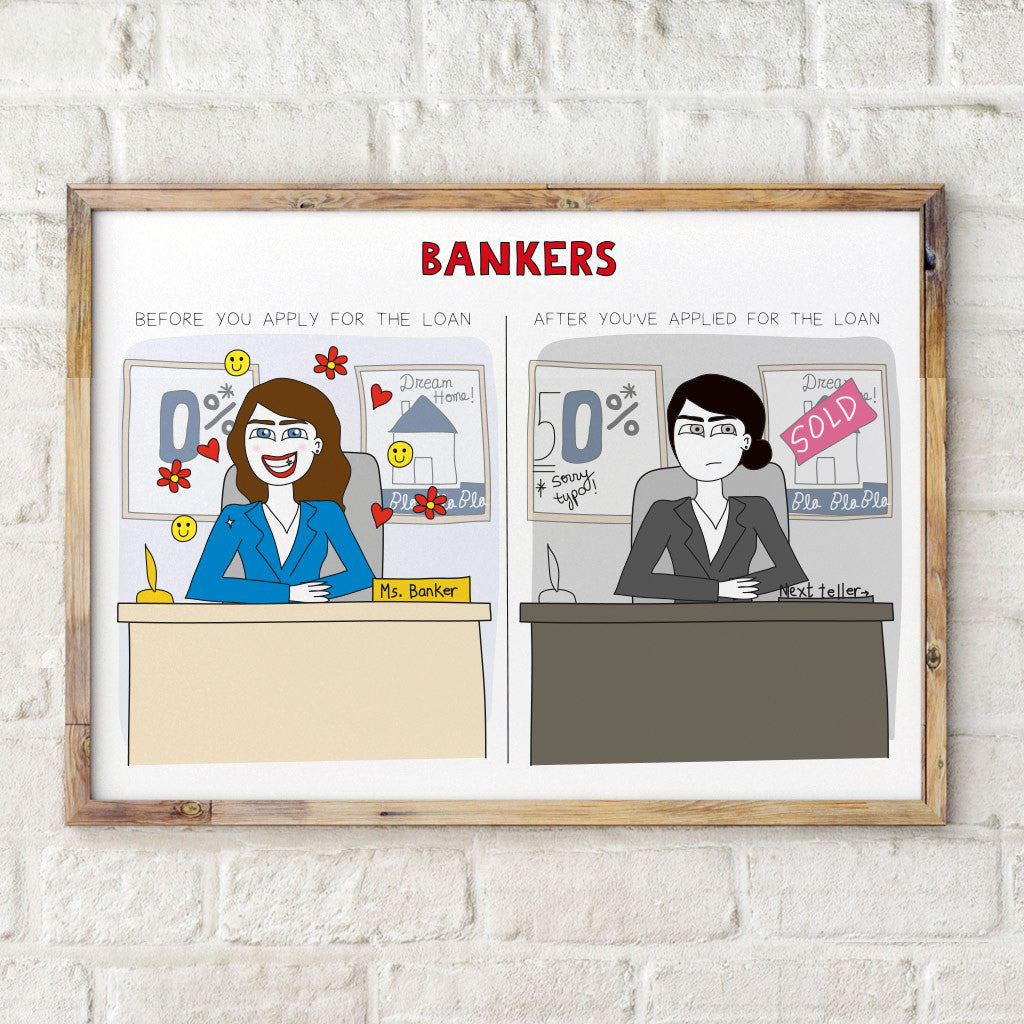Bankers - Poster by Maya Zankoul